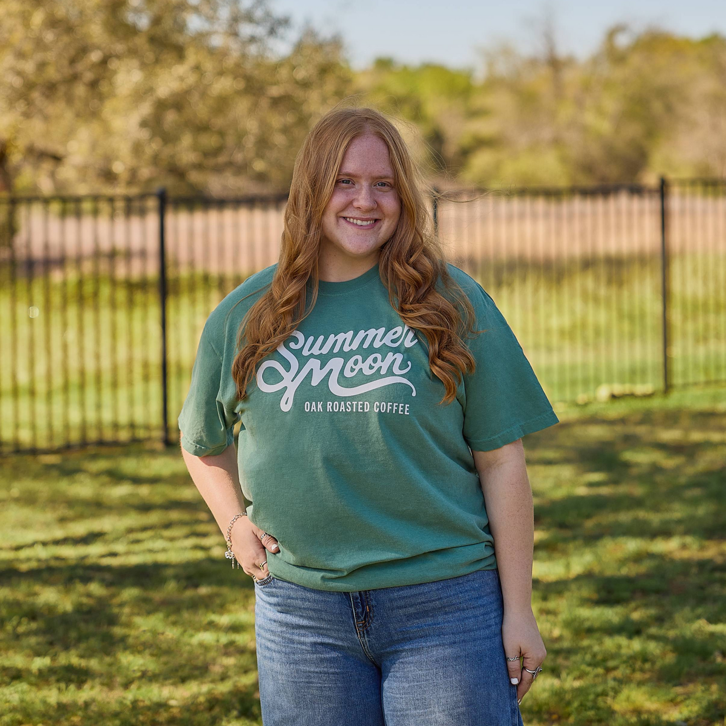 Green Script Tee