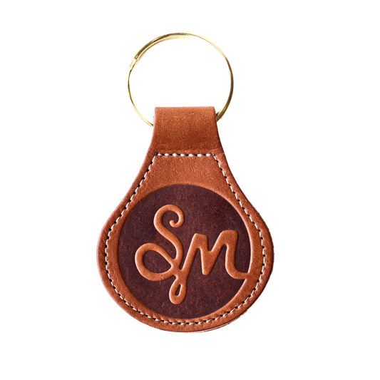 Monogram Leather Keychain