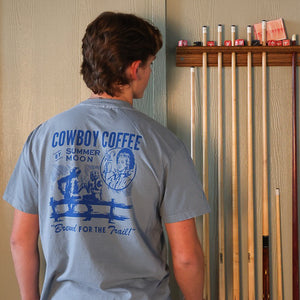 Cowboy Coffee Tee - Stonewashed Denim