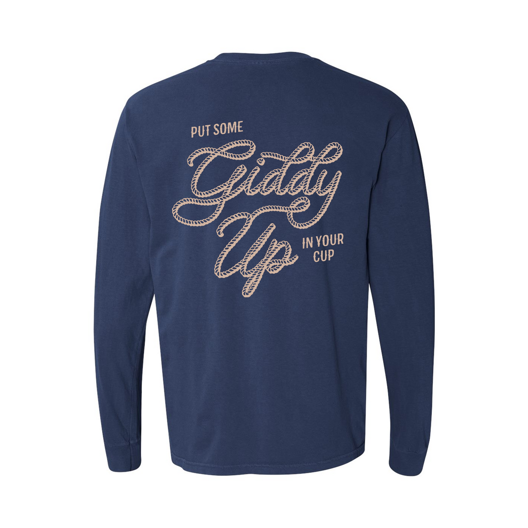 Navy Giddy Up Long-Sleeve Tee