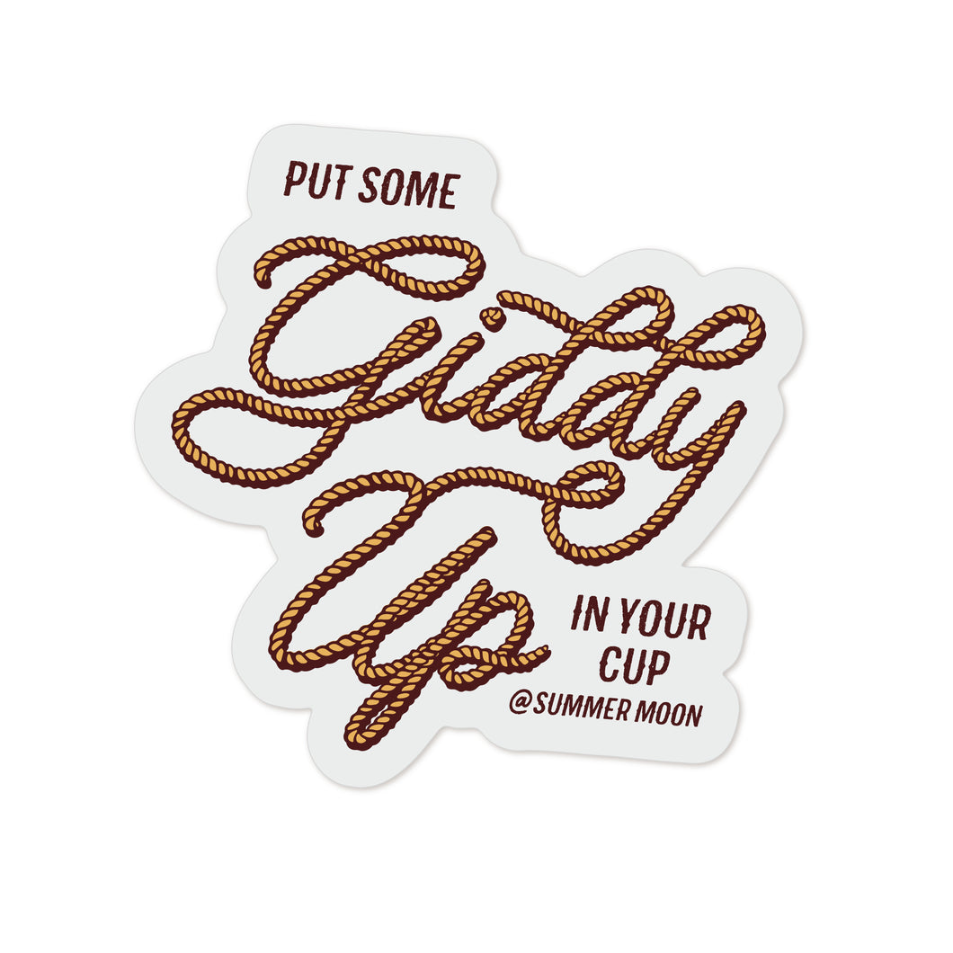 Giddy-Up Sticker