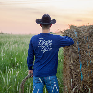 Navy Giddy Up Long-Sleeve Tee