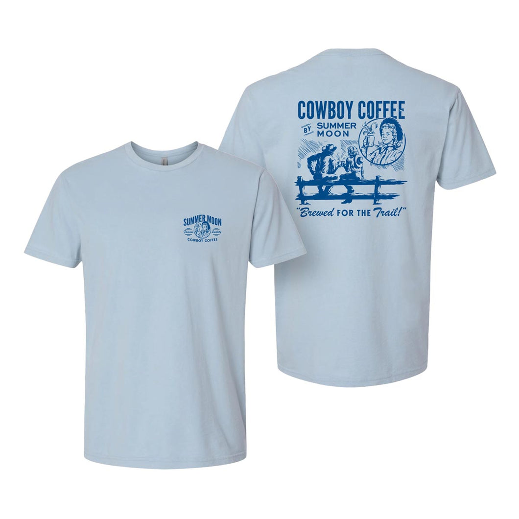 Cowboy Coffee Tee - Stonewashed Denim