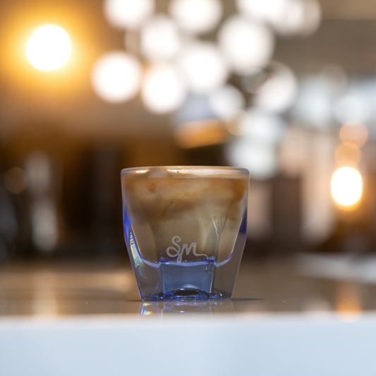 Blue "Moontado" Glass-Case of 4