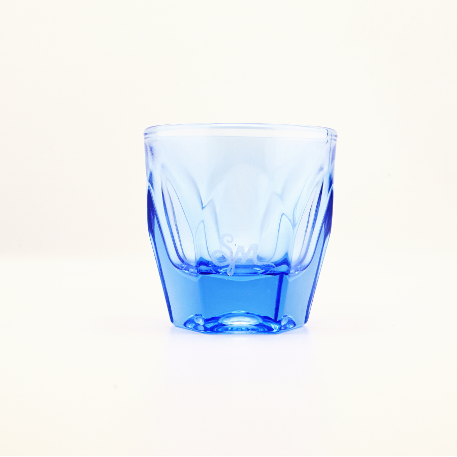 Blue "Moontado" Glass-Case of 4