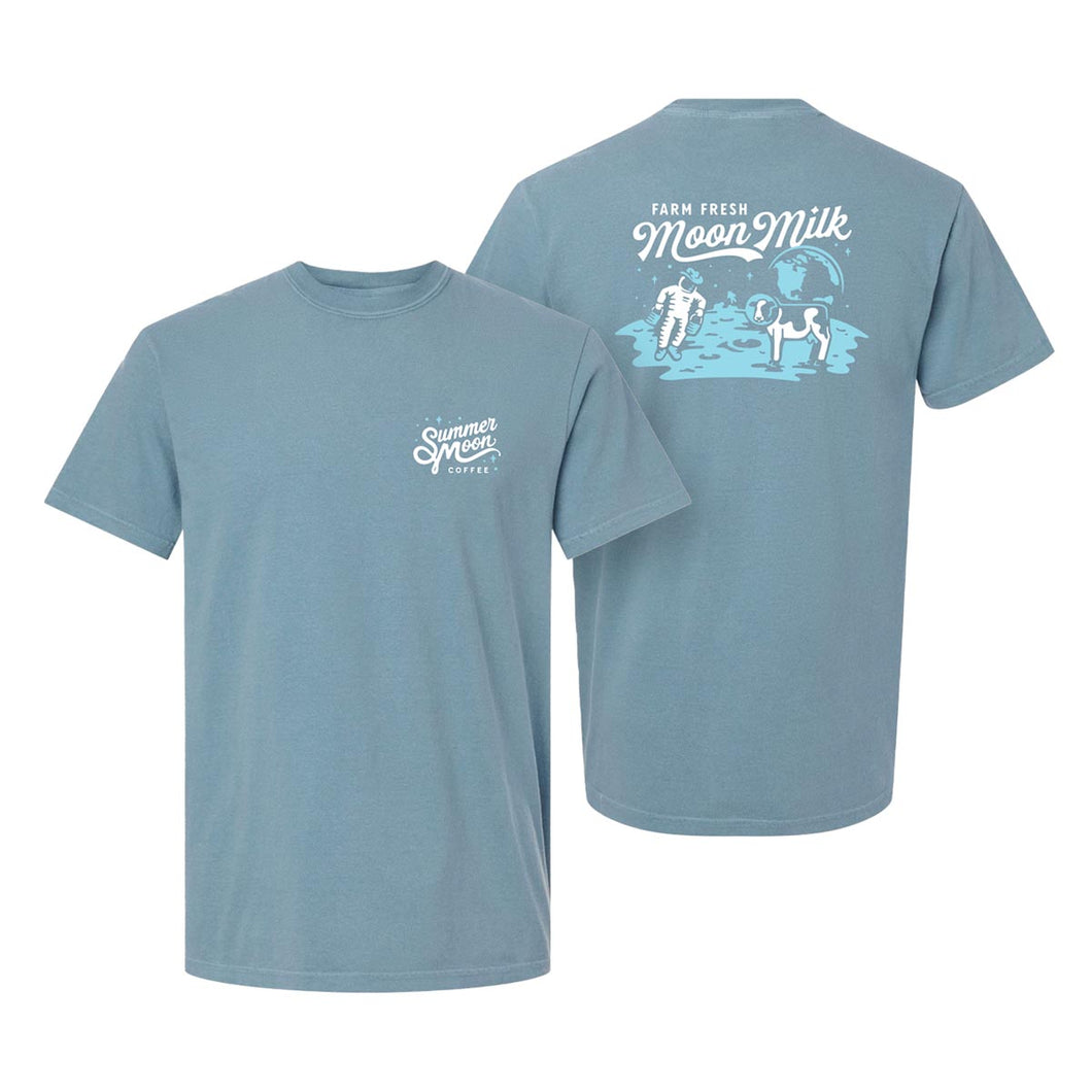 Farm Fresh Moon Milk Tee - Ice Blue