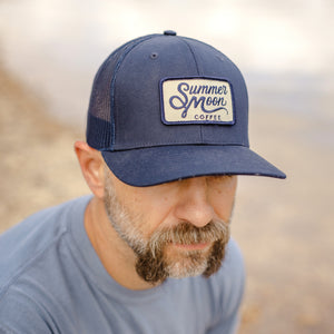Navy & Beige Trucker Hat