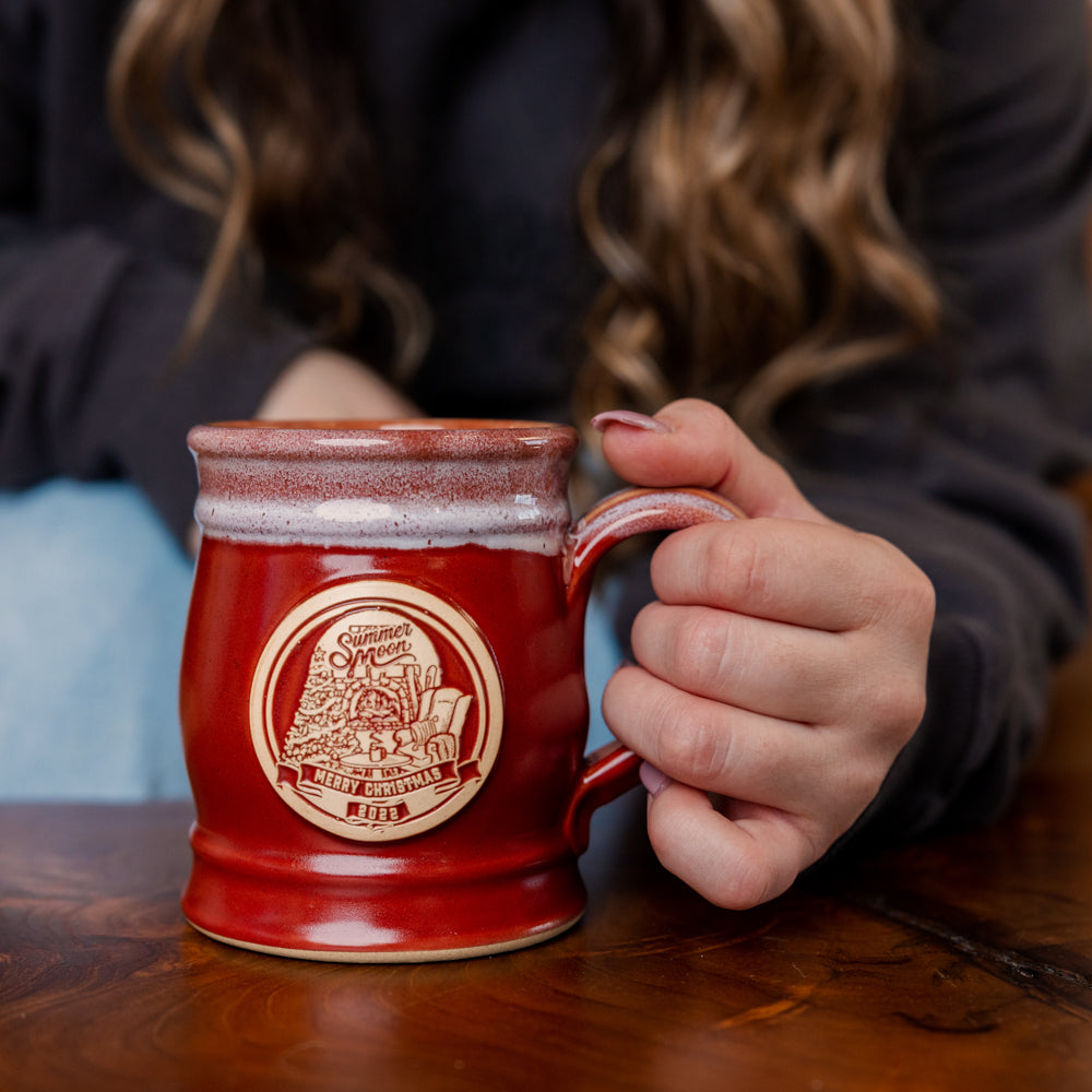 Mug, Coffee Mug, Red Coffee Mug, Ceramic Mug, Pottery Mug